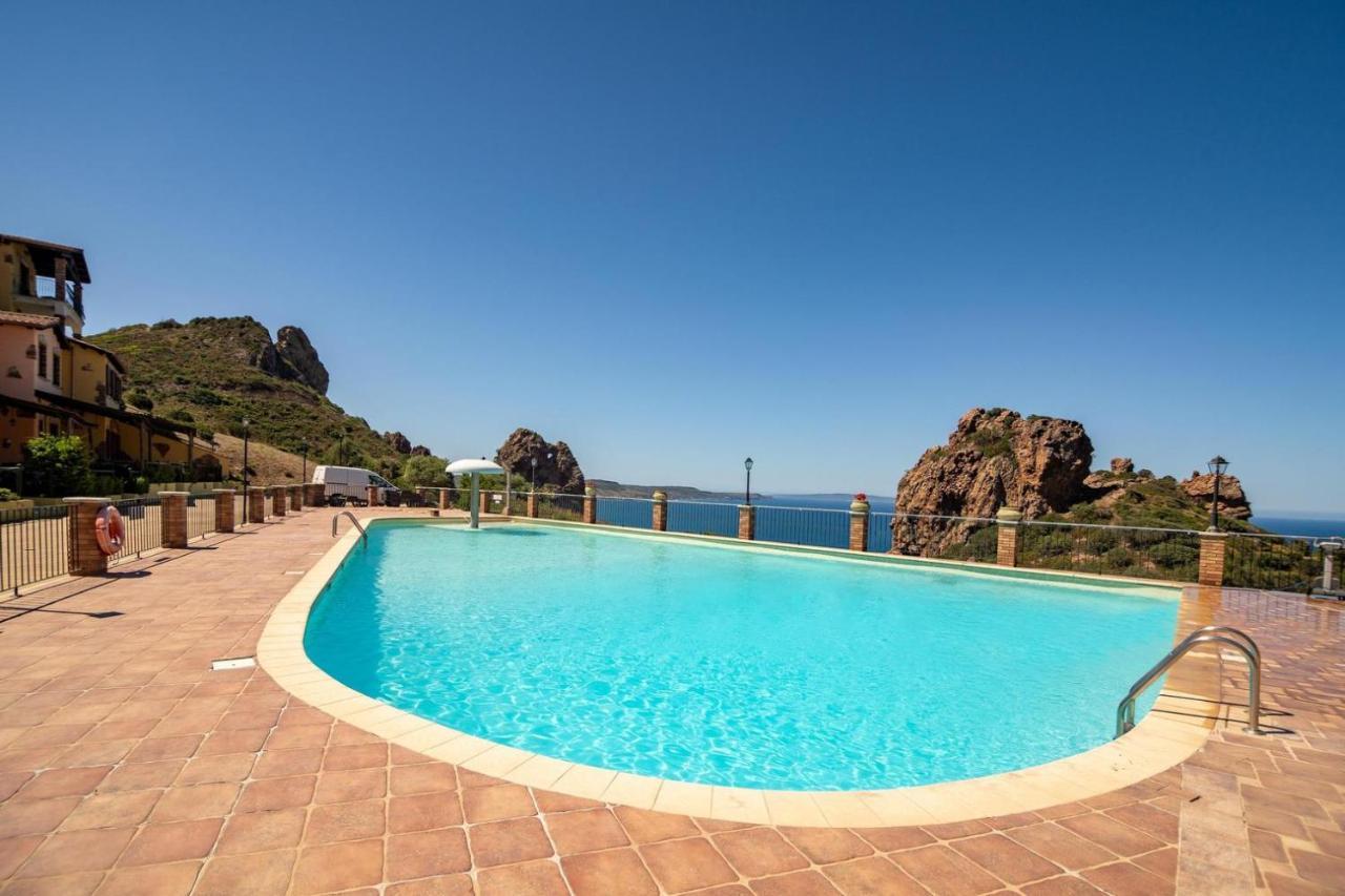 Вилла L'Estasi Tanca Piras A Bordo Piscina Con Vista Mare Nebida Экстерьер фото