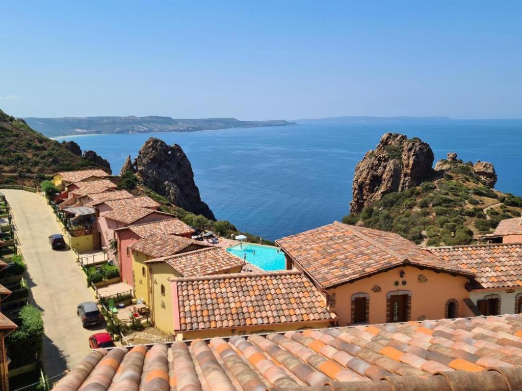 Вилла L'Estasi Tanca Piras A Bordo Piscina Con Vista Mare Nebida Экстерьер фото