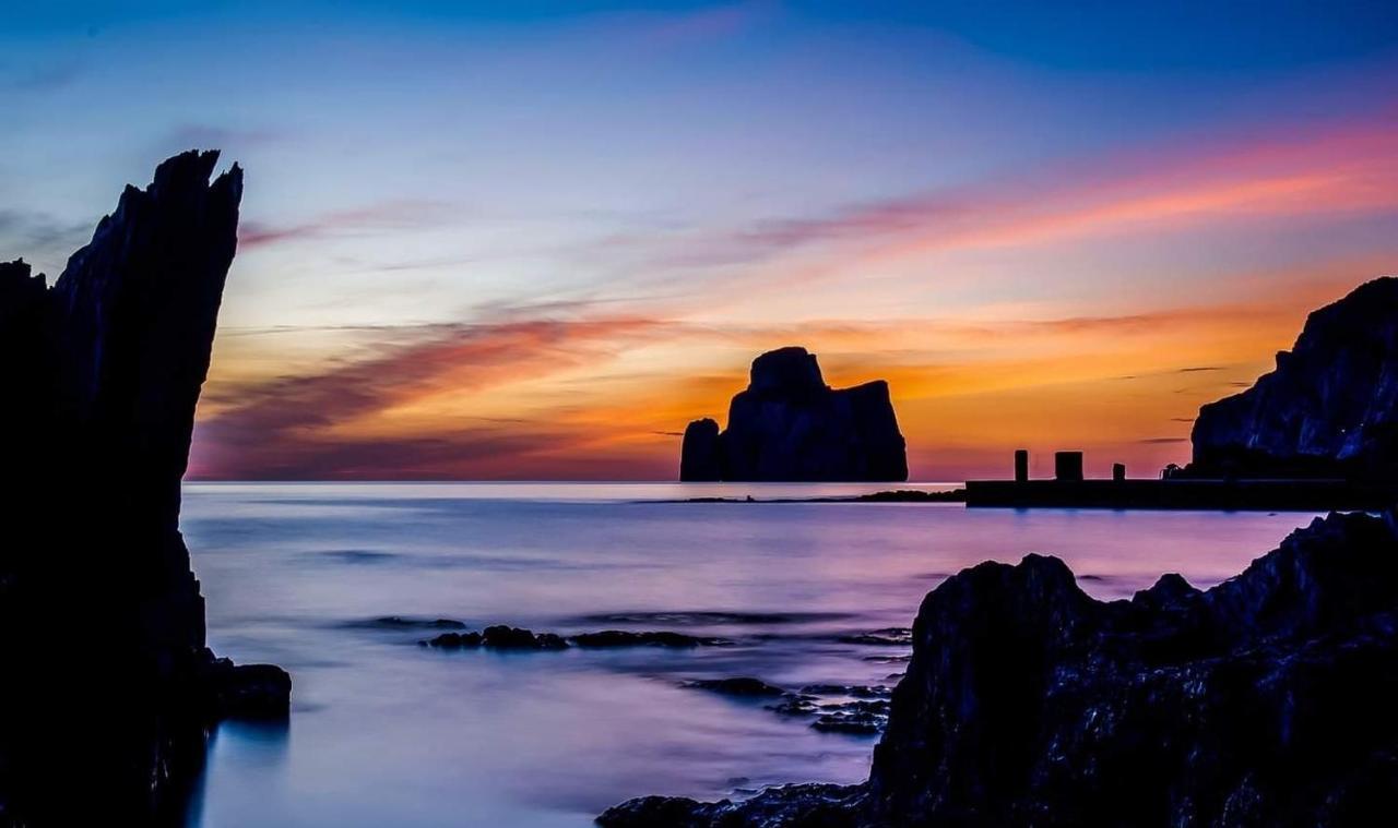 Вилла L'Estasi Tanca Piras A Bordo Piscina Con Vista Mare Nebida Экстерьер фото