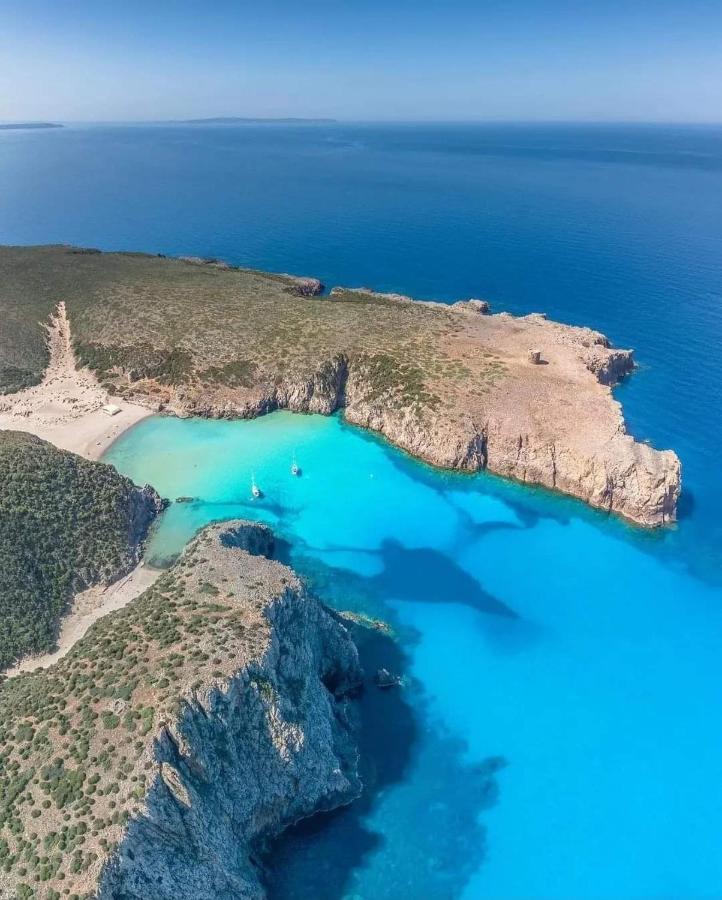 Вилла L'Estasi Tanca Piras A Bordo Piscina Con Vista Mare Nebida Экстерьер фото